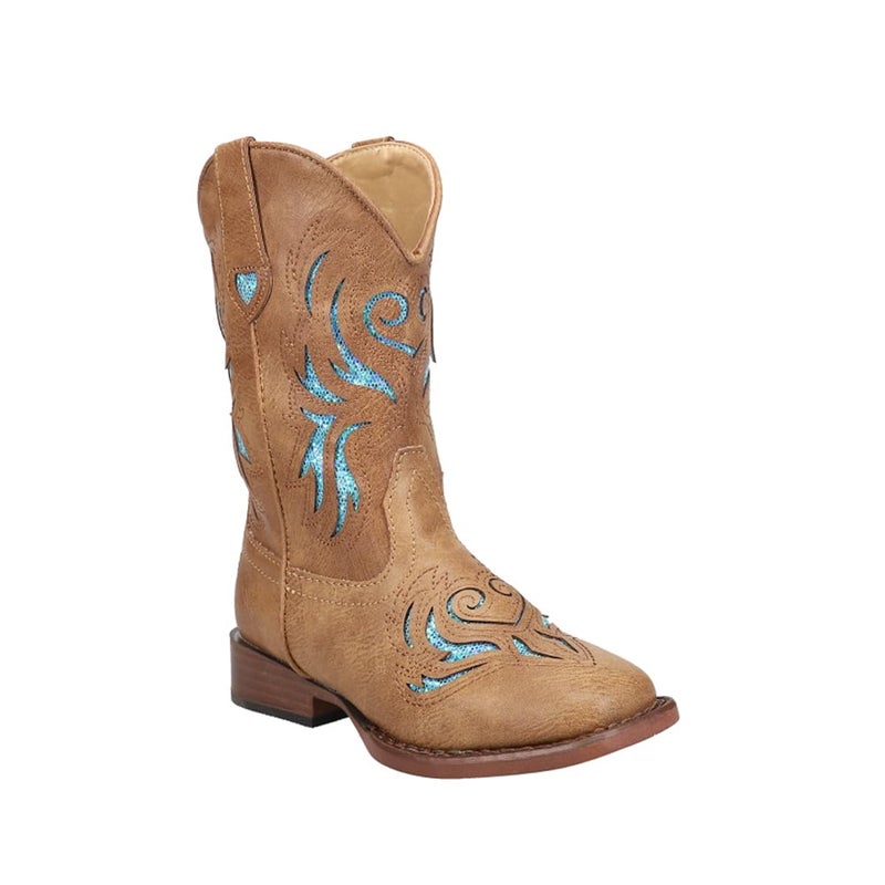 ROPER Kids Girls Glitter Breeze Square Toe Casual Boots Mid Calf - Brown - Size 10 M - Image 2